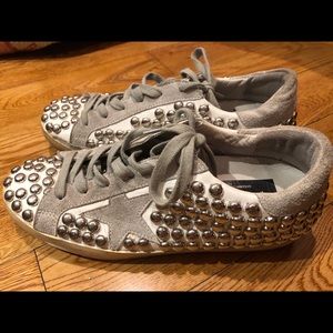 Golden goose white studded 37